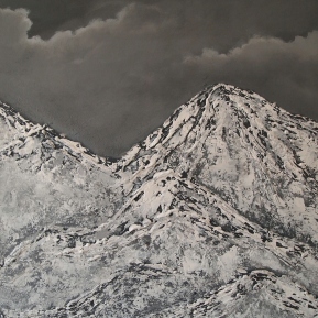 Mountains, akryylimaalaus, 51x60cm, myynnissä
